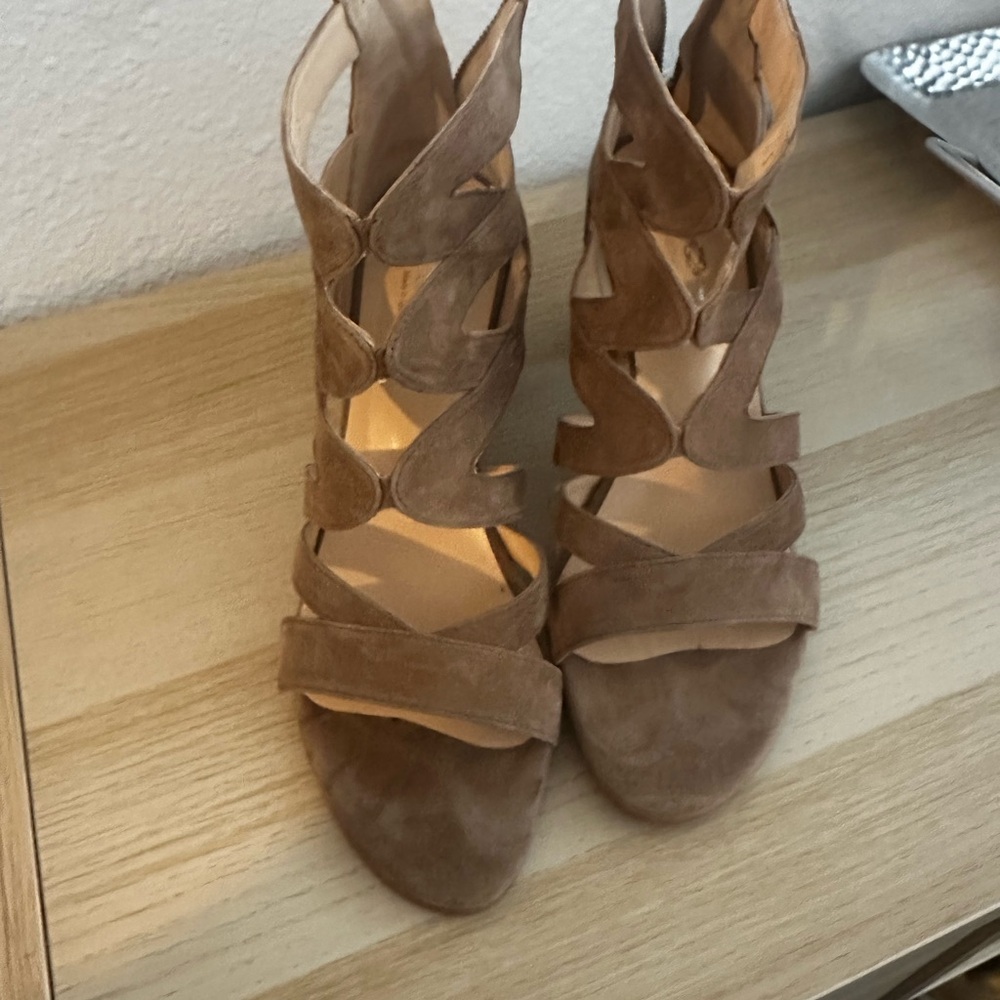 Brown Suede Women's Heels
